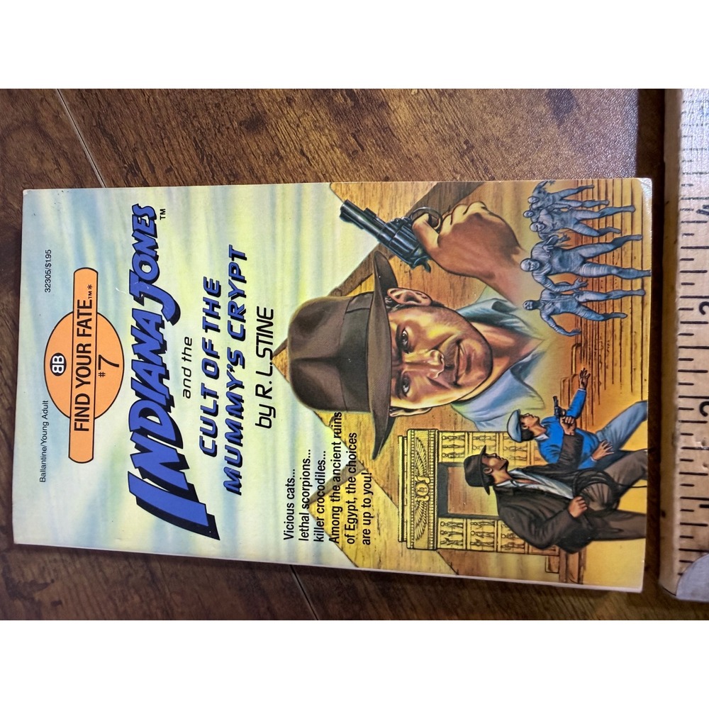 Indiana Jones and the Cult of the Mummy's Crypt #7 Find Your Fate RL Stine 1985